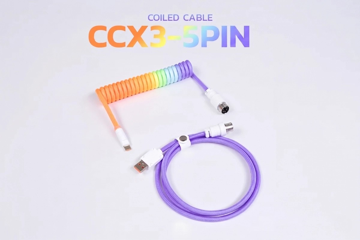 สายคีย์บอร์ด SARU Coiled Cable CCX3 5-Pin 8K