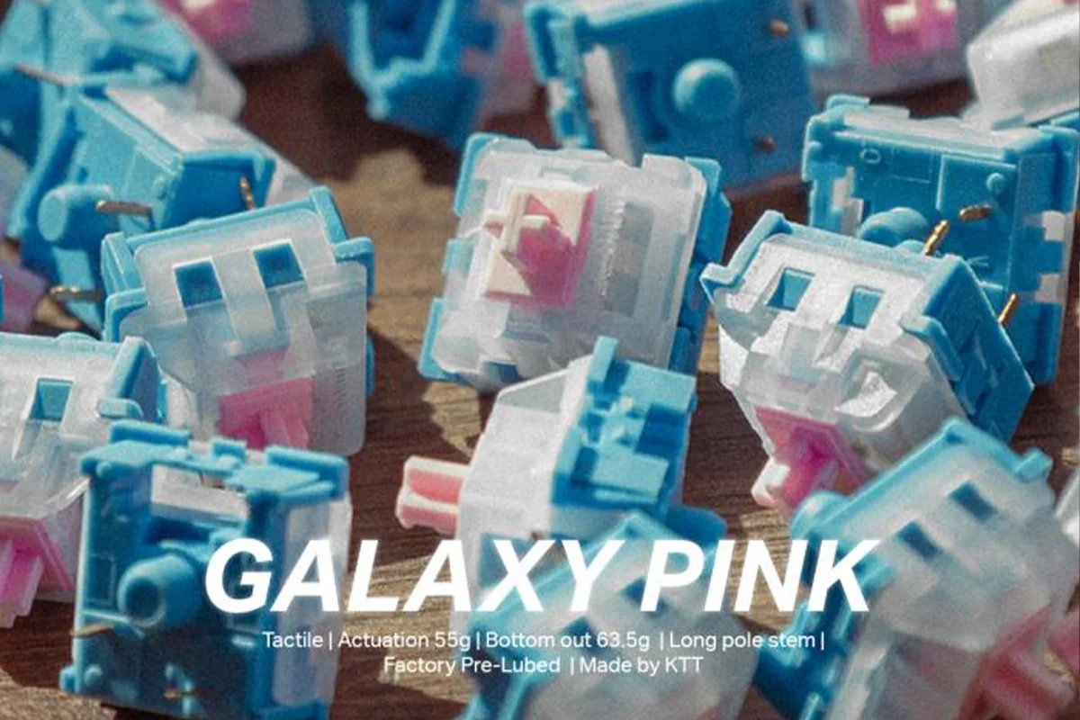สวิตช์คีย์บอร์ด SARU Galaxy Pink Tactile (45 ชิ้น)